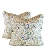 PR Pillow Covers 20&quot; Vicki Payne Free Spirit Aqua Gray Purple Botanical ... - $62.99