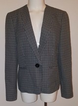 Black Label by Evan-Picone Blazer Jacket 10 Career Lined 1-Button Green ... - £16.74 GBP