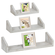 Set Of 3 Wall Mounted Floating Shelves For Bedroom/Bathroom/Living Room/Kitchen - £25.57 GBP