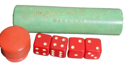 Vintage Poker Dice Set Bakelite Germany Miniature Holder German - £31.02 GBP
