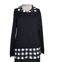 Plaid Collared Sweater Size Medium - £27.61 GBP