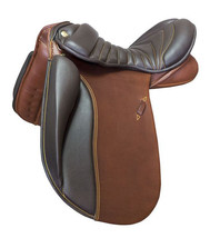 Iceland leather saddle 17&quot; perfect size- ECO leather on color- brown - £375.21 GBP