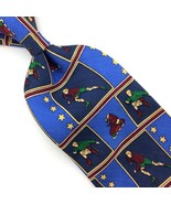 Tommy Hilfiger Tie Blue Red Silk Necktie Rollerblade Skate Balder Square... - £12.38 GBP