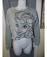 Disney Frozen Elsa Loose Fit Crop Sweatshirt Size XS Women&#39;s NEW - €23,70 EUR