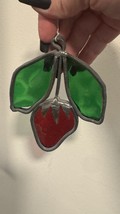 VTG Stained Glass Strawberry  Sun Catcher Window Hanger - €7,90 EUR
