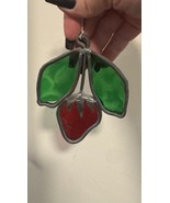 VTG Stained Glass Strawberry  Sun Catcher Window Hanger - €7,93 EUR