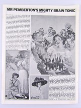 Vintage Coca-Cola Mr. Pemberton&#39;s Mighty Brain Tonic, reprinted April 7,... - $23.00