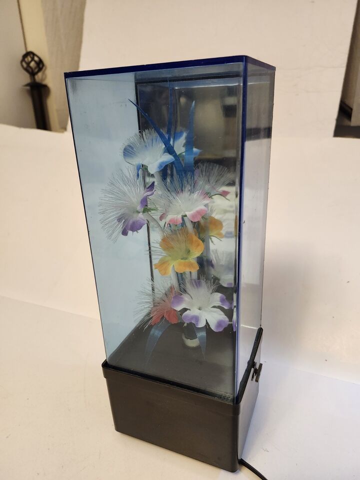 Primary image for Vintage Fiber Optic  Flower Lamp Floral Music Box Taiwan Works!! Color Changing!