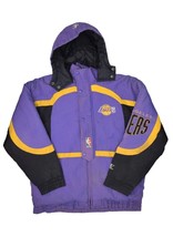 Vintage Los Angeles Lakers Logo Athletic Jacket Youth L Puffer NBA Basketball - £65.49 GBP