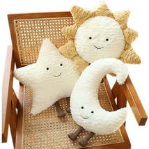 Hot Smile Moon Star Sun Cloud Plush Pillow Stuffed Soft Cartoon Weather Sofa Dec - £5.03 GBP+