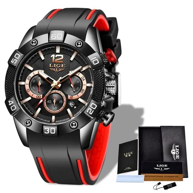 Watch Men Sport Quartz Wristwatch Chronograph Military Mens Watches Lumi... - $73.79