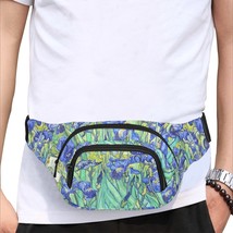 Irises Van Gogh Art Fanny Pack Bumbag Waist Bag with 3 Compartment - £29.68 GBP