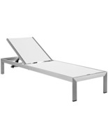 Sun Lounge Chair &amp; Table Texiline Mesh In Black, White or Gray Brushed A... - $509.89+