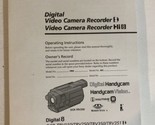 Sony Digital Recorder Instruction Manual Only Hi-8 Digital 8 dcr-trv150 - £15.63 GBP