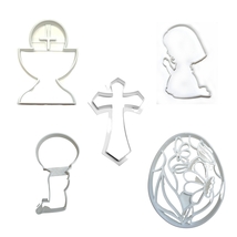 Easter Church Service Communion Set Of 5 Cookie Cutters Made In USA PR1786 - £9.56 GBP