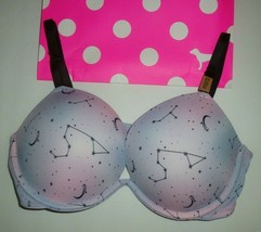 Victoria&#39;s Secret &quot;Pink&quot; Everywhere Super PU Bra Pink Cloud Constellatio... - £31.64 GBP