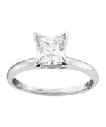 1/4ct Princess Diamond Solitaire Engagement Ring 14k White Gold Bridal W... - $751.41