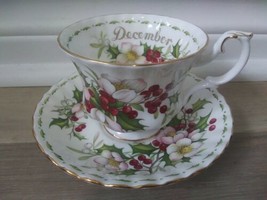 Royal Albert December Flower of the Month Christmas Rose Cup and Saucer ... - £28.65 GBP