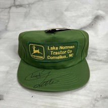 Vintage John Deere Snapback Hat Green Patch Lake Norman NC Made in USA S... - £63.26 GBP