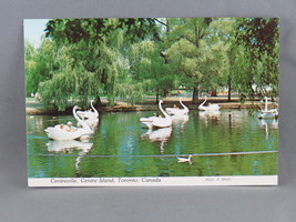 Vintage Postcard - Centrerville Island Swan Boats Toronto - Royal Specia... - £11.76 GBP