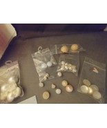 30 Multi Variety and Size Dome White Shank Sewing Buttons Lot 2 - $17.13 CAD