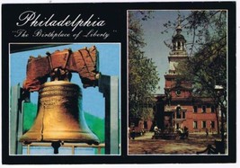 Pennsylvania Postcard Philadelphia Independence Hall Liberty Bell - £1.73 GBP