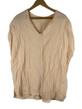 Habit Shirt Top Size Large Womens Dolman Cap Sleeve Tunic Peach Pink Kni... - £25.11 GBP