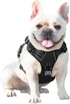 No Pull Dog Harness Adjustable Reflective Easy Control with Handl (Black,Size:M) - £15.50 GBP