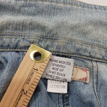 YMI RN#104369 Women's Blue Distressed Denim Jacket Pockets Size Medium image 5