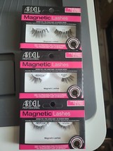 3 Pairs Ardell Magnetic Faux EyeLashes #113, # 002 &amp; Demi Wispies -Black... - $10.95