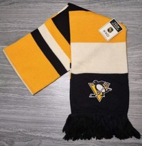 CCM Classics NHL Hockey Pittsburgh Penguins Team Colors Logo Knit Winter Scarf - £20.15 GBP