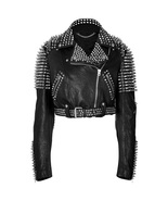 Women Jacket Till The World Ends Britney Spears Studded Leather Jacket - £290.27 GBP