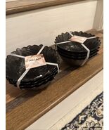 (8) AKCAM Turkish Spider Web Design Glass Black Charcoal Snack Bowls ~New~ - $734.71 MXN