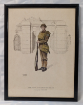 ROYAL CANADIAN REGIMENT CORPORAL 1916 - 1918 VINTAGE MILITARY FRAMED ART... - $29.99