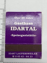 Vintage Matchbook Cover GASTHAUS IDARTAL Laugersweller Germany Wood Matches gmg - £9.81 GBP