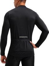 Bikewa Men&#39;S Cycling Jersey With 3+1 Rear Zipper Pockets Long Sleeve Moi... - $38.92