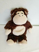 Warmies Monkey Plush Stuffed Animal Heating Pad Brown Light Tan Small - $19.78