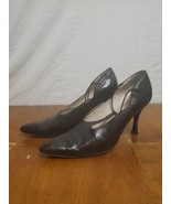 Giorgio Armani Black Leather T Strap Pumps Heels EU 39.5/ US 9 Elegant V... - €79,90 EUR