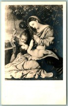 RPPC Madonna W Neonato Pittura By Tiziano San Diego Fine Arts Soc Cartolina J12 - $6.73