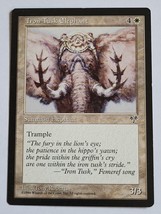 1996 Iron Tusk Elephant Magic The Gathering Mtg Card Playing Role Play Vintage - £4.71 GBP