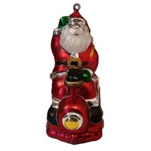 Department 56 Hand Blown Glass Santa on Train Vintage Christmas Ornament... - £10.99 GBP