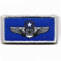 USAF FLIGHT SUIT SLEEVE FSS MASTER WINGS BLUE HOOK LOOP EMBROIDERED JACK... - $34.99