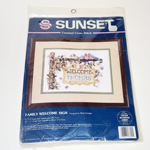 Sunset Counted Cross Stitch #13602 Family Welcome Sign - £12.57 GBP