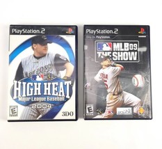 (Lot of 2) MLB 09: The Show &amp; High Heat 2004 PlayStation 2 - £6.13 GBP