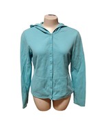 Style &amp; Co Sport Women&#39;s Long Sleeves Snap Buttons Hooded Textured Jacket S - £9.46 GBP