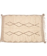 Morrocan Natural Beige &amp; Cream Rug – Handmade Moroccan Beni Ourain Wool ... - £98.76 GBP+