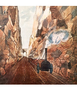 1958 Iron Wheeled Kettle Train Railroad Art Life Magazine Page Vintage D... - $29.99