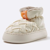High-top Women&#39;s Cotton Shoes Winter Warm Furry Female Ankle Boots Simple Couple - £30.85 GBP