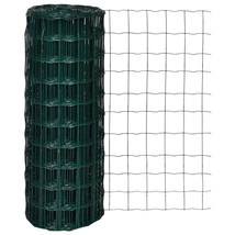 vidaXL Steel Euro Fence, 32.8ft x 3.3ft, Green Powder Coated - $1,884.08 MXN