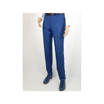 Men Suit By Renoir Window pane English Plaid Slim Fit Side Vents Fit 291-20 Blue image 10